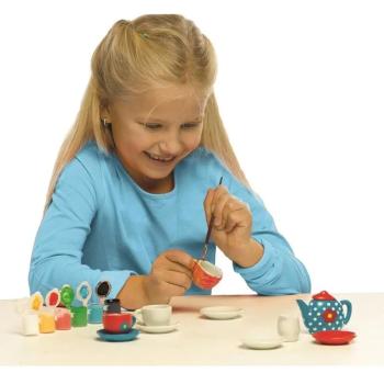 15 db-os 2in1 kifesthető porcelán teás készlet gyerekeknek - kreatív játék és babakonyha felszerelés (BBJ) kép