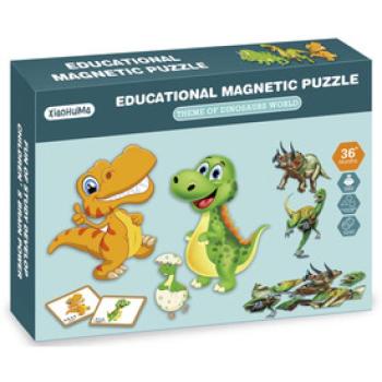 2IN1 mágneses puzzle - dínók, 95 db kép