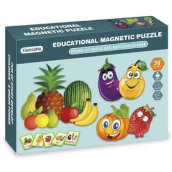 2IN1 mágneses puzzle - gyümölcsök, 49 db kép