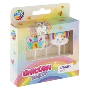 3D Unikornis gyertya, 7 cm, 5 db kép