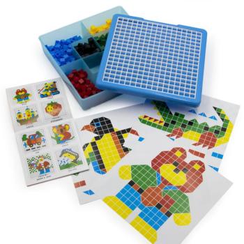 490 darabos kreatív színes mozaik puzzle készlet (BBJ) kép