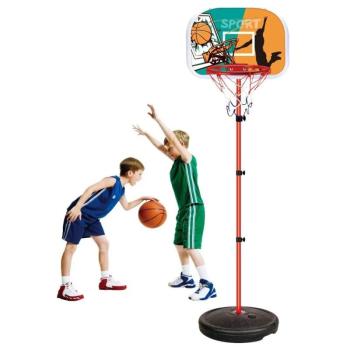 80-200 cm-ig állítható magasságú, állványos gyermek kosárlabda palánk hálóval kül- és beltérre (BBJ) kép