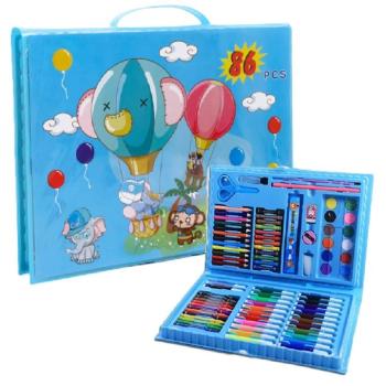86 részes kreatív festő színező rajzkészlet - kék (BBJ) kép