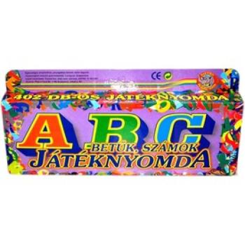 ABC játéknyomda betűkkel és számokkal kép