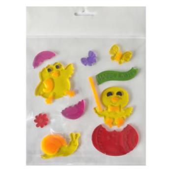 Ablakzselé csibék +csiga 20x25 kép