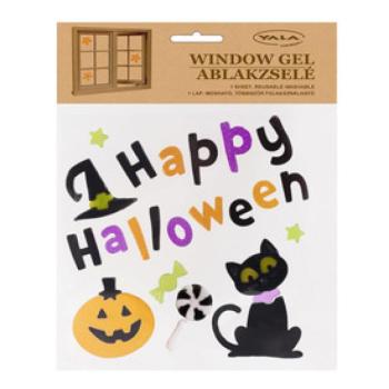 Ablakzselé Halloween cica kép