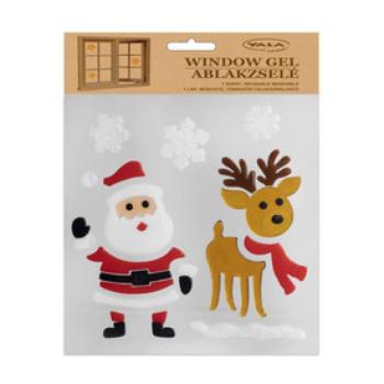 Ablakzselé Mikulás, rénszarvas kép