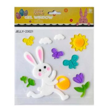 Ablakzselé nyuszi kosárral kép