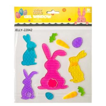 Ablakzselé színes nyuszik kép