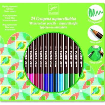 Akvarell ceruzák, 24 színben - 24 watercolour pencils - Djeco kép