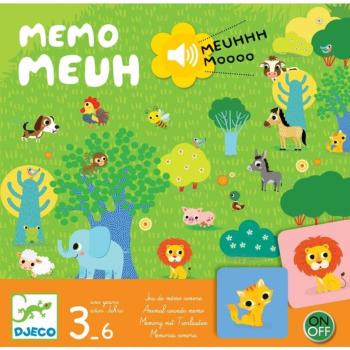 Állati memória hangokkal - Memória játék - Memo Meuh - Djeco kép