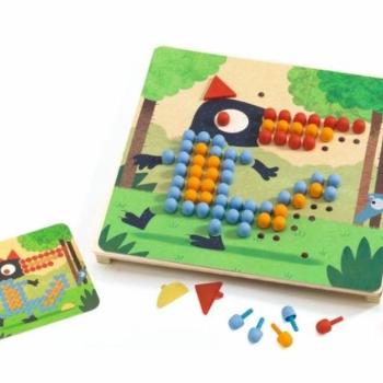 Állatos pötyi játék - Mosaico Rigolo - Mozaik - Djeco kép