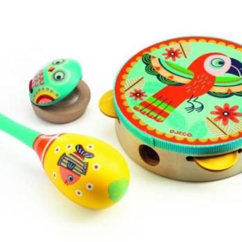 Állatos színes hangszerkészlet - Set of 3 instruments - Djeco kép