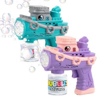 Automata hajó formájú buborékfújó pisztoly – elektromos buborékfegyver gyerekeknek kültéri mókához (BBJ) kép
