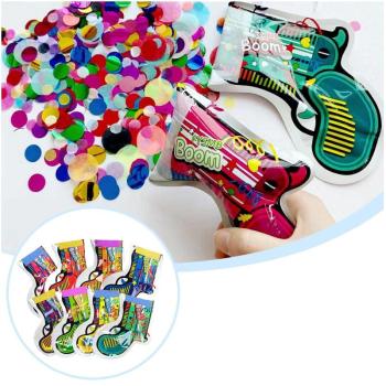 Automatikusan felfújódó, konfetti kilövő pisztoly - party játékpisztoly csillogó konfettivel - 10 db-os csomag (BBJ) kép