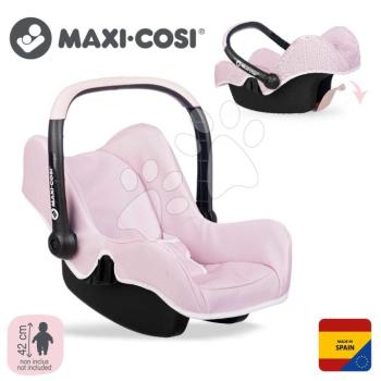 Autósülés biztonsági övvel Seat Pink Maxi Cosi&Quinny Smoby 42 cm játékbabának tárolóval és állítható fogantyúval kép