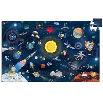 Az űrben - Megfigyelő puzzle angol nyelvű leírással - The space + booklet - Djeco kép