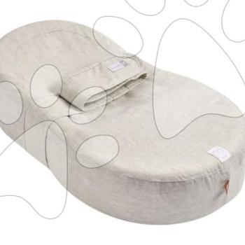 Babafészek Cocoonababy® 10° Natural Linen Red Castle sztreccs lepedővel bézs 0-3 hónapos babáknak kép