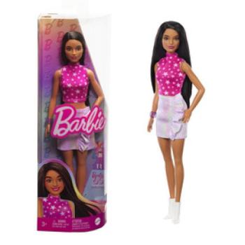 Barbie 65. Évfordulós baba csillagos pink topban kép