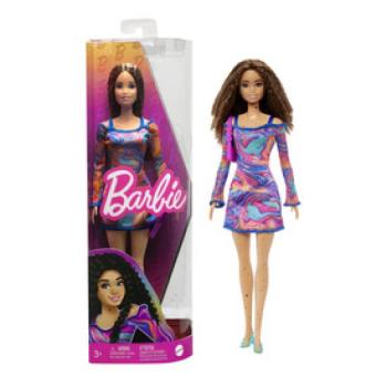 Barbie fashionista barátnők - színes márványos ruhában kép