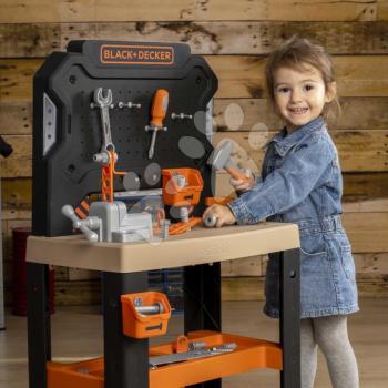 Barkácsműhely Bricolo Workbench Black&Decker Smoby satuval és szerszámokkal 78 kiegészítő 88 cm magas kép