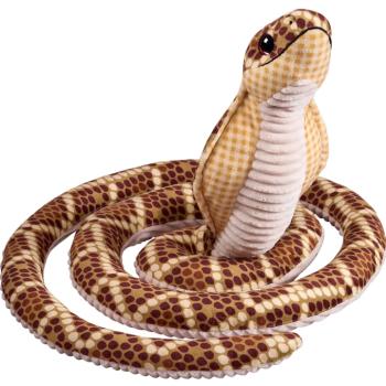 Bauer Óriás plüss kobra – 150 cm-es puha kígyófigura, valósághű mintázattal és részletekkel (EDC) kép
