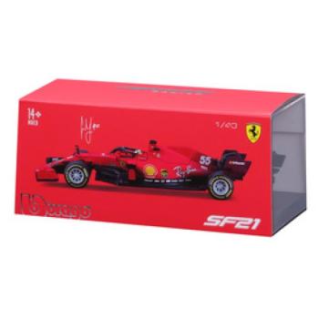 Bburago 1 /43 versenyautó - Ferrari, 2021-es szezon autó versenyzővel kép