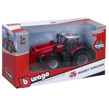 Bburago 10 cm traktor - Massey Ferguson markolóval kép