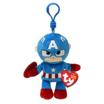 Beanie Babies clip plüss CAPTAIN AMERICA, 8, 5 cm kép