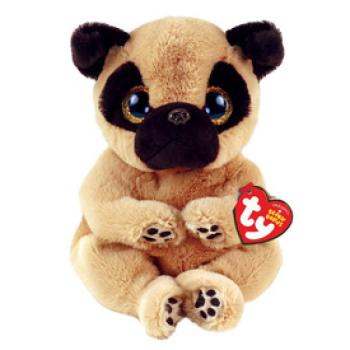 Beanie Babies plüss figura IZZY, 15 cm - barna kutya fekete fülekkel (3) kép