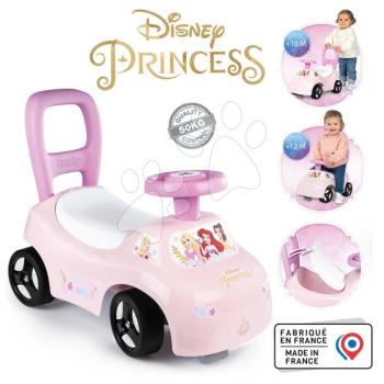 Bébitaxi és járássegítő 2in1 Disney Princess Auto Ride On Smoby ergonomikus háttámlával és tárolóval az ülőke alatt 10 hó-tól kép