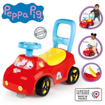 Bébitaxi és járássegítő 2in1 Peppa Pig Auto Ride On Smoby ergonomikus háttámlával és tárolóval az ülőke alatt 10 hó-tól kép