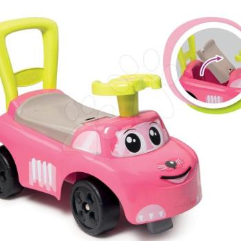 Bébitaxi és járássegítő Auto Pink Ride on Smoby tárolóhellyel és háttámlával 10 hó-tól rózsaszín kép