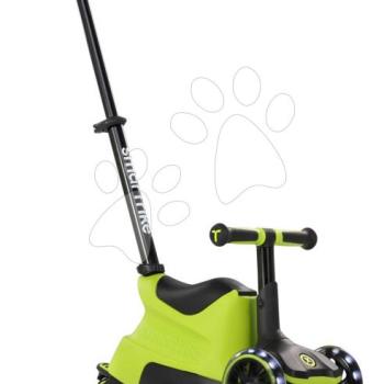 Bébitaxi és roller 2in1 háromkerekű LED kerekekkel Xtend Scooter Ride-on Lime smarTrike tolókarral és állítható magassággal és tárolóhellyel 1-től 12 éves korig kép