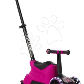 Bébitaxi és roller 2in1 háromkerekű LED kerekekkel Xtend Scooter Ride-on Pink smarTrike tolókarral és állítható magassággal és tárolóhellyel 1-től 12 éves korig kép