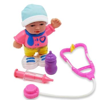 Berni az interaktív baba élethű hanghatásokkal, orvosi eszközökkel és cumival - baba gyógyító szett (BBJ) kép