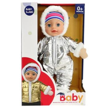 Beszélő baba kabátban, 30 cm kép