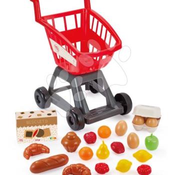 Bevásárlókocsi élelmiszerekkel 100% Chef Écoiffier gyümölcsök zöldségek és crossant 20 kiegészítő 18 hó-tól kép