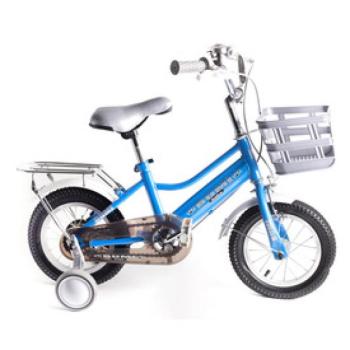 BMX 12 kerékpár pótkerékkel, kosárral kék színű kép