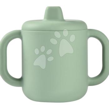 Bögre kisbabáknak Silicone Learning Cup Beaba Sage Green fedővel inni tanuláshoz zöld 8 hó-tól kép