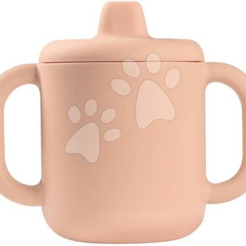 Bögre kisbabáknak Silicone Learning Cup Pink Beaba fedővel inni tanuláshoz 8 hó-tól rózsaszín kép