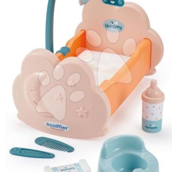 Bölcső kiságyforgóval Baby Bed&Accessories Vert Azur Écoiffier kiegészítőkkel 30 cm játékbaba részére 18 hó-tól kép