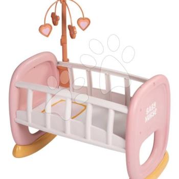 Bölcső kiságyforgóval Baby´s Cot Soft Baby Nurse Smoby 42 cm játékbabának 18 hó-tól kép