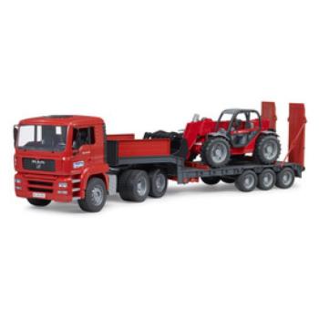 Bruder MAN TGA alacsony alvázú teherautó Manitou teleszkópos rakodóval MLT 633 kép