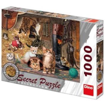 Cicák 1000 darabos titkos puzzle kép