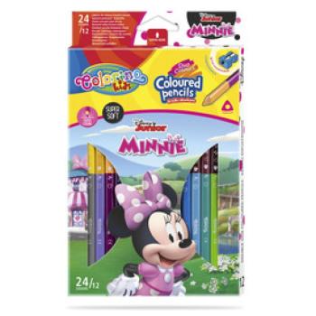 Colorino Kétoldalú háromszög alakú színes ceruza Minnie 12db kép