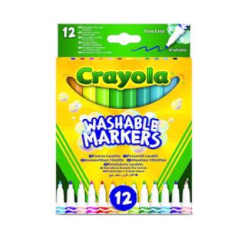 Crayola Kimosható vékony filctoll 12db kép