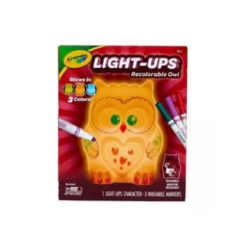 Crayola lemosható színezhető éjjeli fény bagoly kép