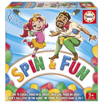 Családi társasjáték Egyensúly habhengerekkel Spin & Fun Educa 2-4 játékosnak spanyol angol francia és portugál nyelveken 5 évtől kép