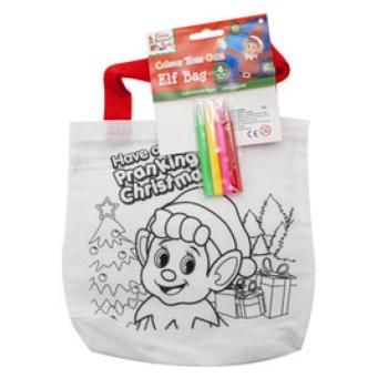 Csináld magad - Manós karácsonyi táska 4 filctollal, 3 féle kép